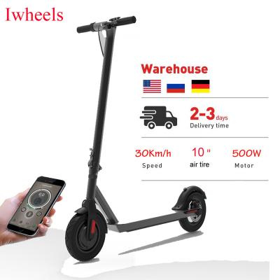 China 2021 New Design Unisex Foldable E Scooter With 500w 15AH 10inch Air Tire e Scooter Overseas Warehouse To USA Canada Eu Electric Scooters for sale