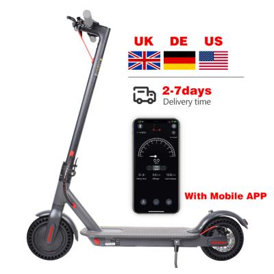 China Unisex EU Overseas Warehouse UK E SCOOTER Fast Delivery D8 M365 Motor 350W 8.5 7.8AH Inch Pro Waterproof Foldable Adult Electric Scooter for sale