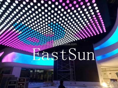 China China factory price RGB DMX 512 lighting system kinetic dmx winch led lifting ball ES-L28 for sale