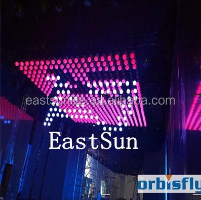 China 3D Stage Lighting DMX 512 RGB LED Kinetic Ball DMX Winch Lighting ES-L28 for sale