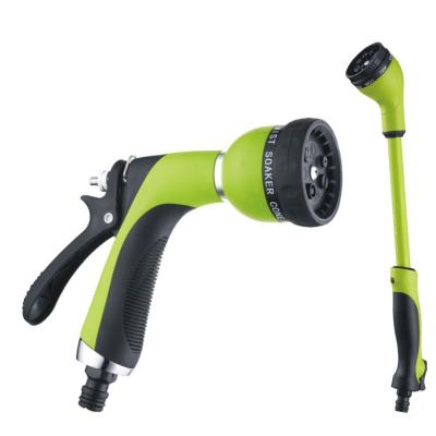 China Soft Handle PVC Garden Hose , 7 Function Water Spray Gun With High Pressure for sale