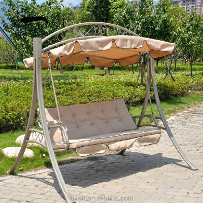 China Eco-friendly Iron Outdoor Art Table Yard Rocking Balcony Chair Adult Double Seat Swing for sale