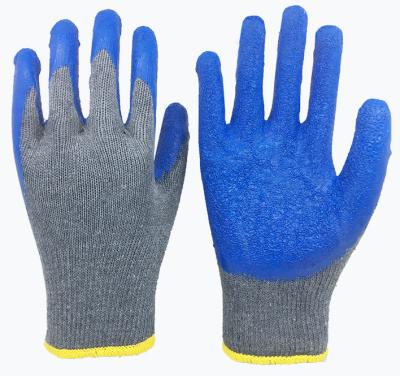 China Construction Manufacturer Wholesale Oem Durable Cotton Latex Reduced Glove Knitted Low Cost Anti for sale