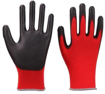 China Customizable Construction Safe Works Industrial Nitrile Coated Gloves for sale