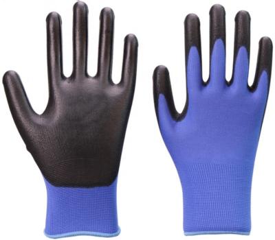 China Cost-effective durable 13G construction Gray Pu Coated Gloves for sale