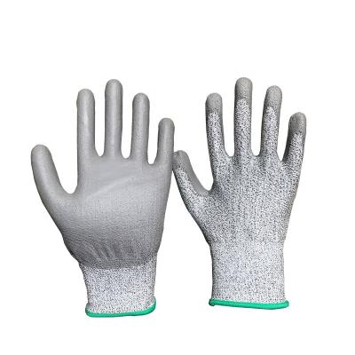 China Hands Protection For Working HPPE Anti-Cut Level 5 Protection Safety Work Cut Resistant Gloves With PU Coated Palm for sale