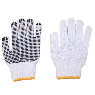 China Hands protection for working grade fabric custom design 10 grade two-layer PVC dotted cotton protective industrial knitted gloves for work for sale