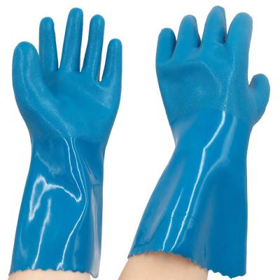 China Construction High Sales Wear Resistant Waterproof Pvc Coated Working Gloves for sale