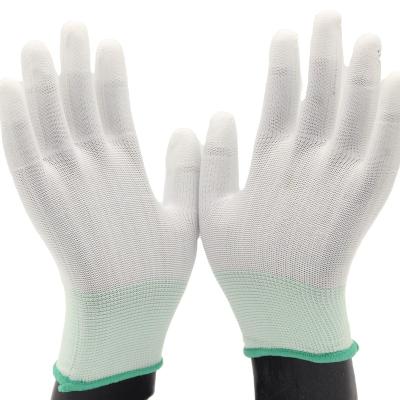 China Hands Protection For Workers Polyester Work Gloves PU Coated Safety Hand Dipped Protective Gloves for sale