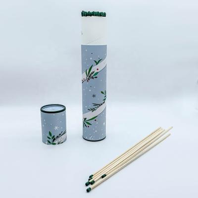 China Custom Household Candles Box Matches Logo Size Black Matches In The Fireplace Square Extra Long Cylinder Matches for sale