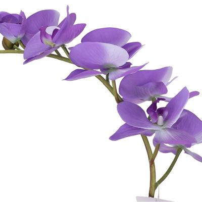 China Latex High Quality Latex Handcraft Artificial Phalaenopsis Flowers Branches Real Touch Orchids Home Office Decoration Wedding Supplies for sale