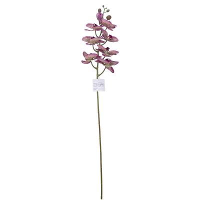 China Well-designed latex HongHua touch factouy latex real handcraft artificial latex 8 singal heads real touch orchids flower for sale