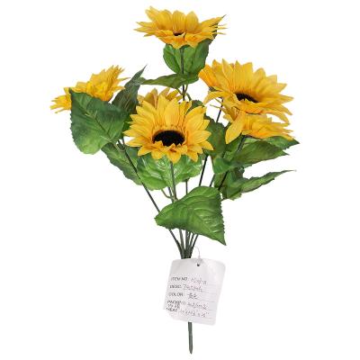 China Artificial Sunflower Wedding Home Decorative Hot Selling Sunflower Amazon Flower Cheap Bouquet Silk Artificial Flowers for sale