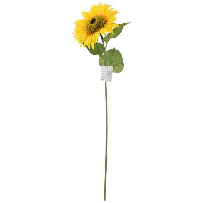 China Artificial Silk Sunflowers One Large Fake Long Stem Main Sunflowers Sunflowers Decor For Hotel Office Wedding Party Home Garden for sale