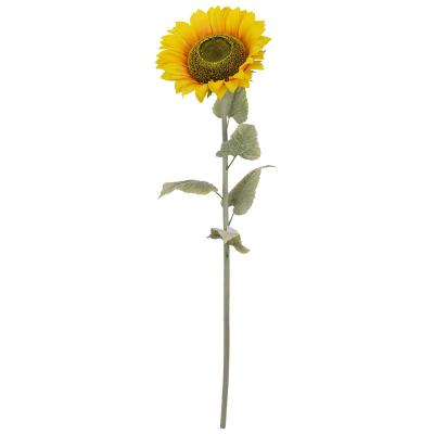 China HongHua Sunflowers Artificial Flowers Long Stem Sunflower Arrangement Silk Sunflowers High Quality Silk Decorations For Home Wedding for sale