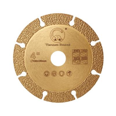 China Metal Cutting 4inch 100mm Vacuum Welded Diamond Metal Cutting Disc Cutting Wheel Blade Cutting Angle Steel Reb Steel/Iron Tube zu verkaufen