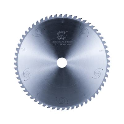 China 355*3.2*2.6*25.4/30*60T Aluminum Hcs Professional Body Thin Teeth Blade CTT Kerf Circular Saw Saw Blade For Aluminum for sale