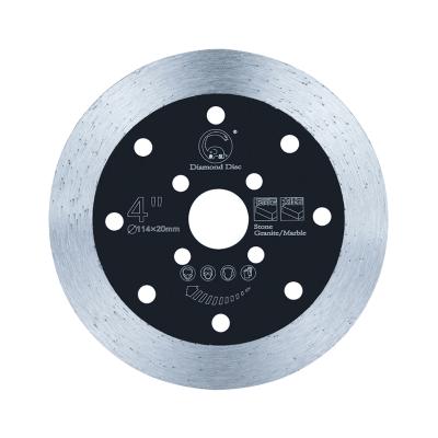 China Cutting Machine Tools Granite Turbo 4inch Turbo Wet Dry Quiet Diamond Cutting Disc Tile Cutter Thin Saw Blade for sale