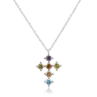 China FASHIONABLE s925 zircon cross necklace for sale