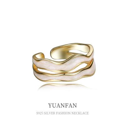 China FASHIONABLE silver geometric S925 ring for sale