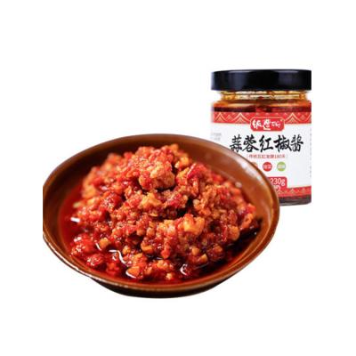 China Go With Rice Fanzaoyang Minced Chili Sauce 230G Bottles Garlic And Garlic Sauce for sale