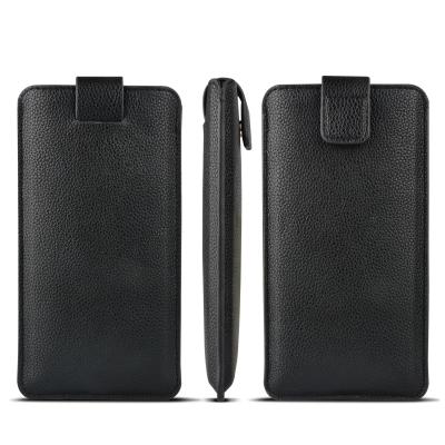 China Pull Tab Soft Flexible OEM Genuine Leather Cases for sale