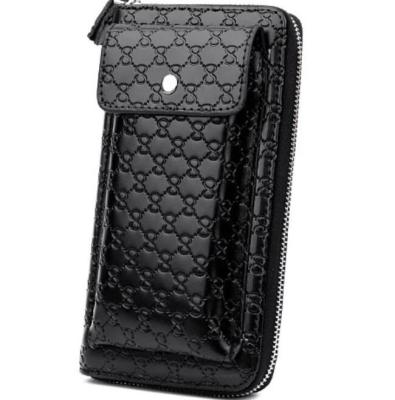 China Large Capacity PU Alligator Leather 22CM Clutch Wallet for sale