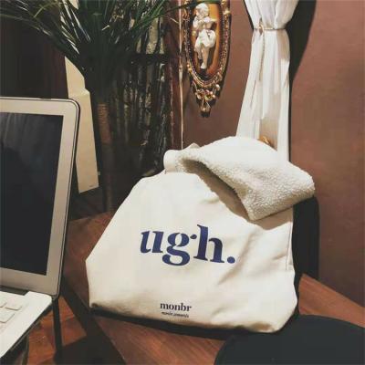 China Ugh Blue Letter Leisure 12Oz Single Shoulder Bags for sale