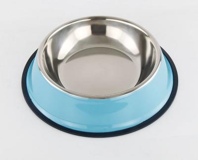 China AJ Dog Interactive Toys Pet Feed Bowl Stainless Steel Puppy Feeding Bowl for sale