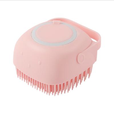 China Customized Soft Silicone Massage Brush , Pet Foaming Shower Brush for sale