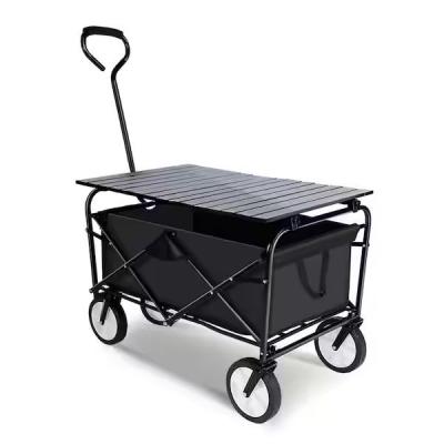 China Easy Folding High Quality High Duty Outdoor Garden Utility Hand Cart Trolley Adjustable Folding with Four-Wheel and Enclosed Structure for sale