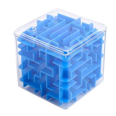 China New MC19 3d maze cube magic transparent six-face puzzle speed cube rolling ball game intelligent cubes maze kids toys for sale