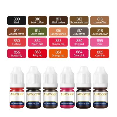 China 3ml Nano Pigment Milkly Colors For Semi Permanent MakeUp Sets Tint Eyebrow Eyeliner Lips Beauty Microblading Tattoo Ink Pigments for sale