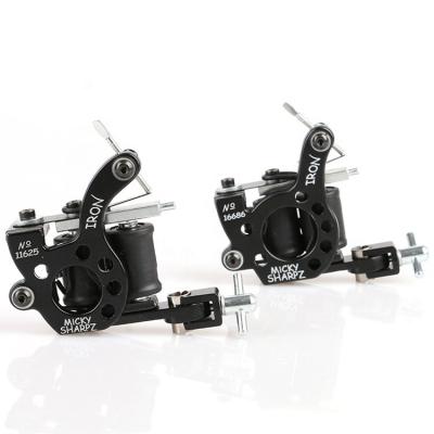 China Hot Sales Wire Cutting 10 Wrap Coils Tattoo Machine For Liner And Shader Black Color Iron Tattoo for sale