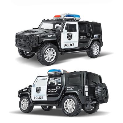 China 1:43 Simulation Kids Police Toy Car Model Pull Back Alloy Diecast Off-road Vehicles Collection Gifts Toys for Boys Children S028 zu verkaufen