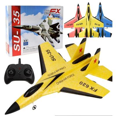 China RC Aircraft SU-35 Plane 2.4G Radio Glider Remote Control Fighter Plane Glider Airplanes Foam Toys for Children Boy Birthday Gift for sale