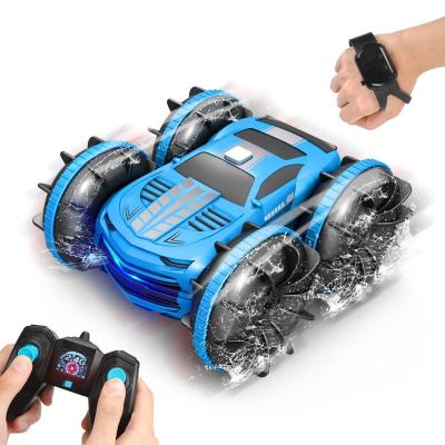 China 2in1 RC Car 2.4GHz Remote Control Boat Waterproof Radio Controlled Stunt Car 4WD Vehicle All Terrain Beach Pool Toys for Boys for sale