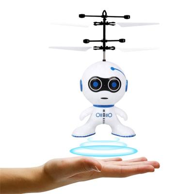 China Mini Induction Flying Robot 2CH Gyro Helicopter Drone USB Protection Christmas Electric Gifts Stress Fidget Toys Wholesale 2022 for sale