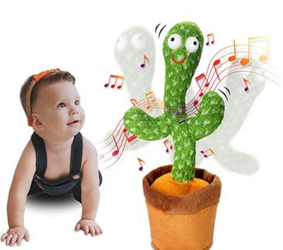 China Dancing Cactus Toy 120 Songs Singing Talking Record Repeating What You say Electric Cactus for sale