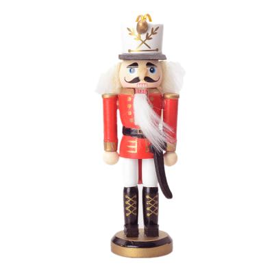 China 2021 Christmas Nutcracker Soldier Europe Resin Soldier Red and White Nutcracker Christmas Decoration for sale