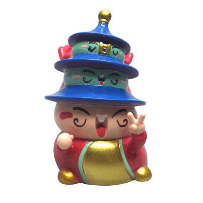 China Fine China Cartoon Dolls Temple of Heaven Pen Holder Decoration A Ornament on a Desk for sale