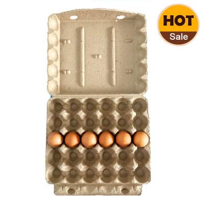 China Eco - Friendly Food Pulp Egg Cartons Recyclable 30 Paper Egg Cell Boxes 30 Hole Biodegradable Paper Egg Tray for sale