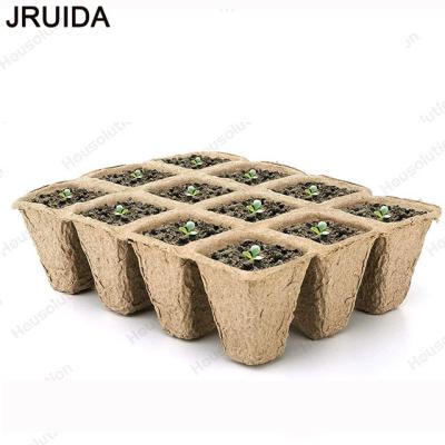 China Hot Sale Modern 12 Hole Sowing Seedling Cup Garden Plants Nursery Paper Pots Biodegradable Peat Moss Sprigging Box for sale