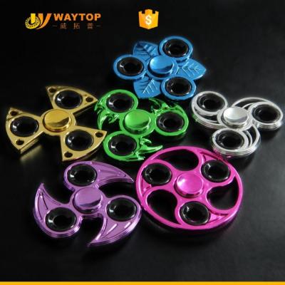 China 2019 eco-friendly materials wholesale gold plated decompression fidgety person hand spinner toy for sale