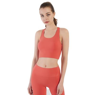 China Wholesale Ladies Anti-pilling Yoga Tops Workout Tank Top Strappy Custom Simple Crop Tops Sports Bra for sale