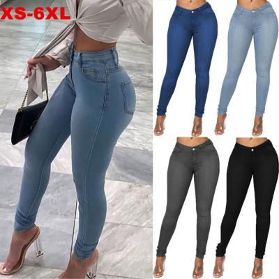 China Breathable Plus Size High Quality Breathable Jeans Pant Skinny Women Jeans Pants Denim for sale