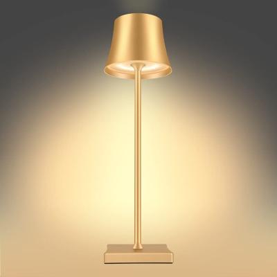 China Modern Luxury Portable Wireless Rechargeable Metal USB LED Table Lamp Table Lamp Touch Switch Bedside Retro Bedside Lamp Modern Desk Lamp for Bedroom Reading Work for sale