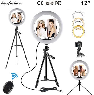 China Video Selfie Ring Light 12 Inch Shooting LED Ring Lights With Stand For Makeup YouTube Lighting for sale