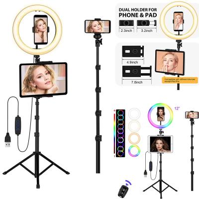 China Visual Shooting 10 Inch Selfie Ring Light 26cm LED Dimmable for Youtube Live Streaming Video Studio, LED Fill Light Lamp with Tripod USB Plug for sale