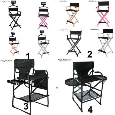 China Traditional Professional Makeup Artist Chair With Headrest, Custom Folding Folding Telescopic Salon Vanity Studio Chair Professional for sale